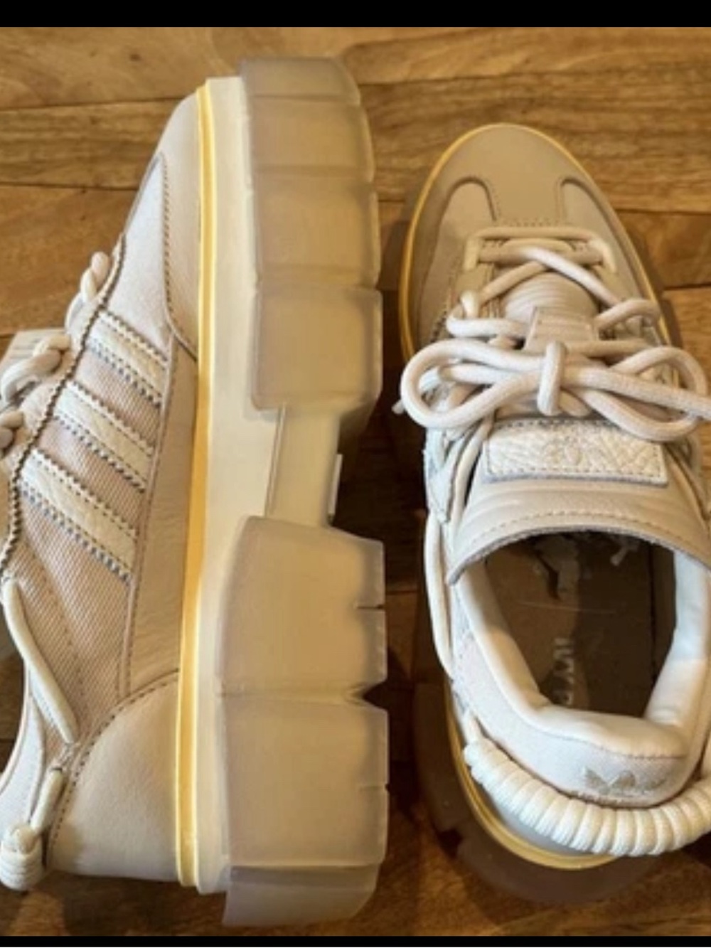 NWT WOMENS ADIDAS X IVY PARK SUPER SLEEK CHUNKY PLATFORM HALO IVORY SHOES 7 2021 - Picture 7 of 10